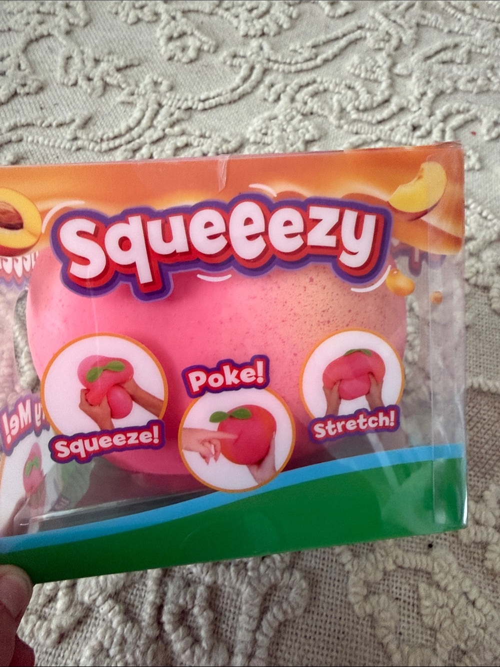 Squeeezy Pink Peach Stress Ball Toy